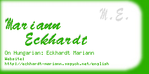 mariann eckhardt business card